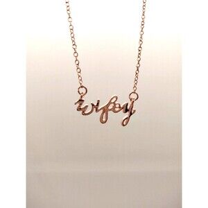 Gold Name Plate Necklace, Wife Necklace, Future Wife Necklace, Husband to Wife